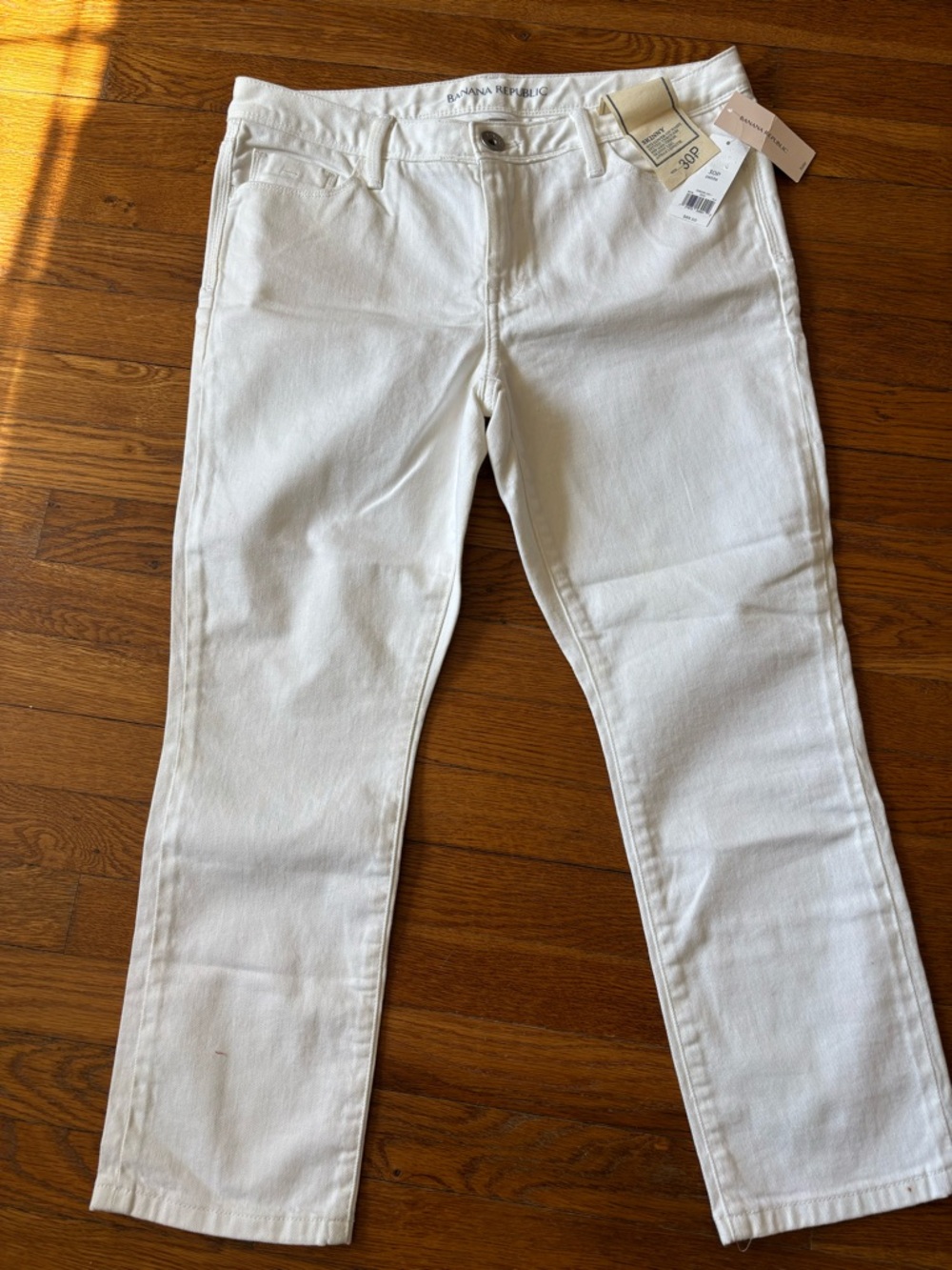 Banana Republic Women's Straight-Leg White Jeans